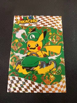 Luigi Pikachu Gold Ice Holo Electric Pikachu Database Pokemon Peru - Image 1