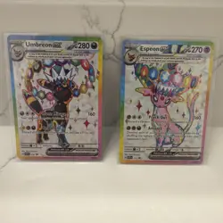 Pokemon TCG Umbreon Ex Espeon Ex Svp 175 176 Promo Pair NM Prismatic Evolution - Image 1