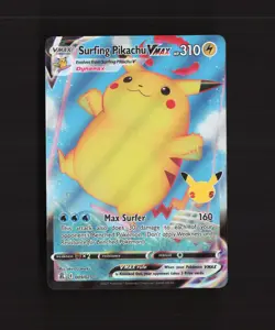 Surfing Pikachu VMAX 009/025 Celebrations Full Art Ultra Rare Pokemon Card NM - Image 1
