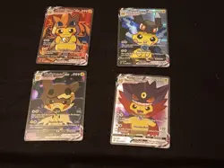 4 Pikachu Pokemon Card Holo GX VSTAR VMAX GX EX Cosplay Art - Image 1