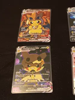 4 Pikachu Pokemon Card Holo GX VSTAR VMAX GX EX Cosplay Art - Image 2