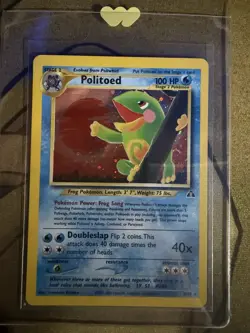 Pokemon TCG Politoed Holo Rare Card 8/75 Neo Discovery Unlimited Edition - Image 1