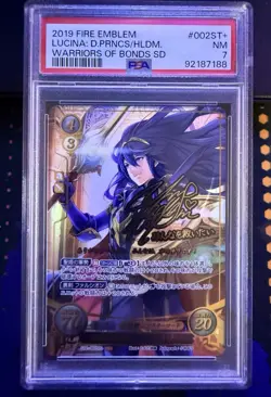 Fire Emblem Card 0 Cipher S11-002ST+ Lucina Awakening Japanese PSA NM 7 - Image 1