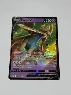 Zacian V - 016/025 Ultra Rare Celebrations Full Art Pokemon Card TCG NM/M - Image 1