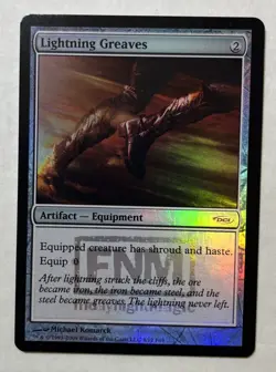 Lightning Greaves Foil x1 - NM/M - FNM Friday Night Magic 2009 MTG Card - Image 1