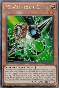 TOCH-EN036 PSY-FRAMEGEAR GAMMA RARE 1ST EDITION YuGiOh CARD - Image 1
