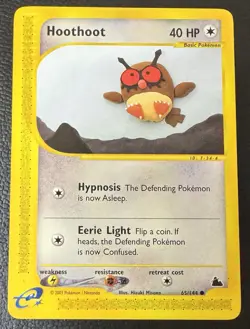 Pokemon Card - Hoothoot Skyridge 65/144 Common LP-M - Image 1