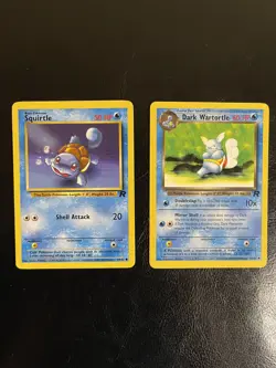 Squirtle / Dark Wartortle NM Team Rocket 46 68 Unlimited Combo Pokemon TCG Card - Image 1
