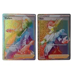 Wallace & Volo Full Art Trainer Lot 208/195 211/196 Pokemon TCG NM Mint Cards - Image 1