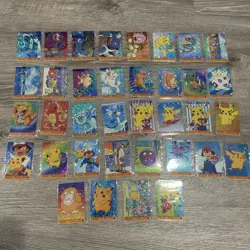 Pokemon Vintage Pocket Monsters Vending HOLO Prism Stickers (36 Cards) Laser - Image 1