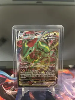 Pokemon TCG Rayquaza VMAX Holo Ultra Rare Card Evolving Skies 111/203 - Image 1