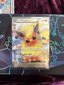 Pokemon TCG Flareon-EX Generations Holo Full Art Ultra Rare Card RC28/32 - Image 1