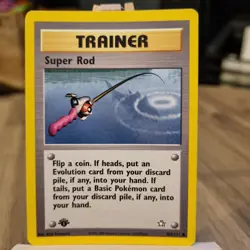 (1st Edition) Super Rod 103/111 Neo Genesis Pokemon Card TCG - Image 1