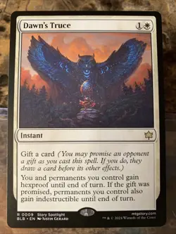 MTG TCG Bloomburrow Dawn's Truce 0009 Regular Rare - Image 1