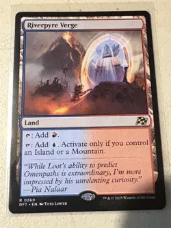 mtg Riverpyre Verge, rare dual land, Aetherdrift, unplayed - Image 1