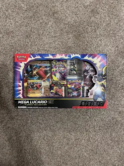 Pokemon TCG Mega Lucario ex Premium Figure Collection Box Factory Sealed IN HAND - Image 1
