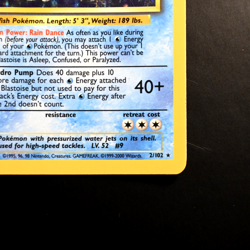 Pokemon Blastoise 2/102 Base Set Holo Rare - 4th Print "1999-2000" - UK - Image 3