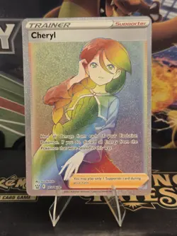 Pokemon Cheryl (Secret) 173/163 Swsh05 Battle Styles Holo Trainer TCG Rainbow NM - Image 1