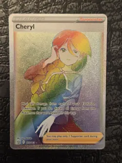 Pokemon Cheryl (Secret) 173/163 Swsh05 Battle Styles Holo Trainer TCG Rainbow NM - Image 3