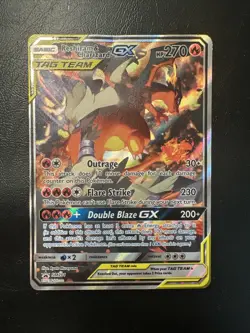 Pokemon Sun & Moon Promo Ultra Rare Reshiram & Charizard GX SM201 - Image 1