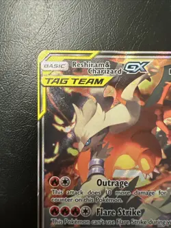 Pokemon Sun & Moon Promo Ultra Rare Reshiram & Charizard GX SM201 - Image 2