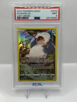 2022 Pokemon SWSH FA/Snorlax Lost Origin - PSA Mint 9 - Image 1