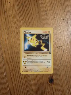 1999 Pokemon TCG Pikachu #4 Black Star Promo WB Kids Movie - Image 1