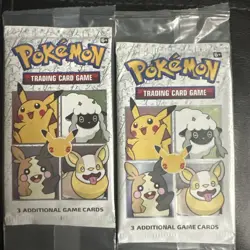 LOT OF (2) Sealed 25th Anniversary General Mills Cereal Pokemon Booster Packs - Image 1