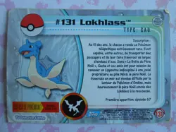 LOKHLASS #131 - TOPPS TV ANIMATION EDITION 1999 - CARTE POKEMON - BON ETAT - Image 4