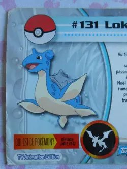 LOKHLASS #131 - TOPPS TV ANIMATION EDITION 1999 - CARTE POKEMON - BON ETAT - Image 5
