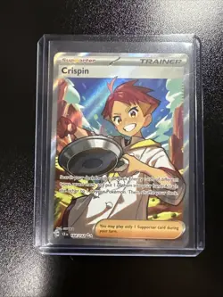 Pokemon Stellar Crown Crispin Ultra Rare Trainer 164/142 - Image 1
