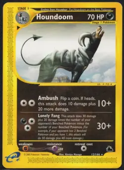 Houndoom Skyridge 12/144 Non-Holo Rare 2003 HP-Pokemon TCG - Image 1