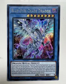 YUGIOH! Blue-Eyes Chaos Dragon LDS2-EN017 Secret Rare 1st Edition NM - Image 1