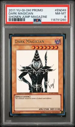 PSA 8 Dark Magician JUMP-EN049 Shonen Jump Magazine 2011 Yugioh Promo - Image 1