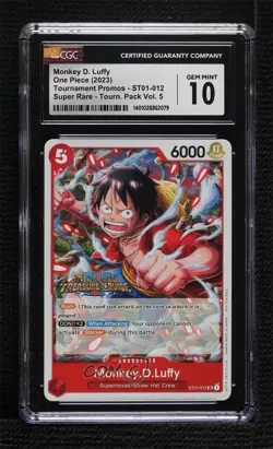 2022-Current One Piece Card Game: Promos English Monkey D Luffy CGC 10 Gem Mint - Image 1