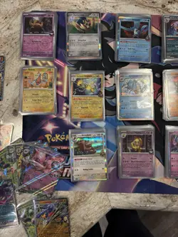 Pokemon Destined Rivals Card Lot Of 400+ Holos And Exs - Image 1