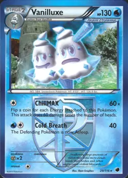 Vanilluxe (Team Plasma) 29/116 Rare Plasma Freeze Lightly Played Pokemon Card - Image 1