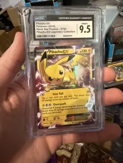 Pikachu EX XY84 CGC 9.5 2015 Black Star Promo Pokemon Card - Image 1
