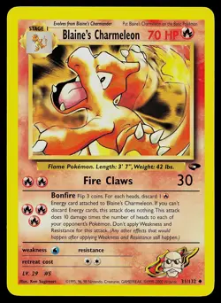Pokemon Card - Blaine's Charmeleon Gym Challenge 31/132 Uncommon Non Holo - Image 1