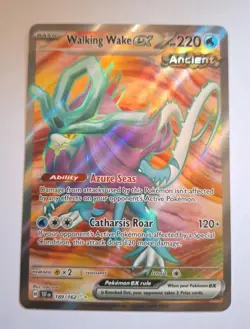 Pokemon TCG Walking Wake EX Full Art Temporal Forces Ultra Rare Card 189/162 - Image 1