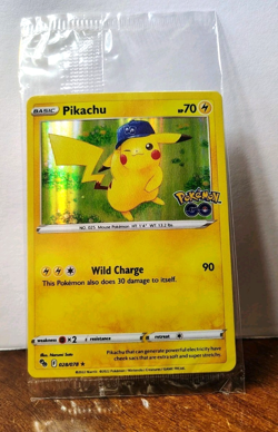POKEMON PIKACHU 028/078 HOLO RARE POKEMON GO STORE PROMO CARD SEALED - Image 1
