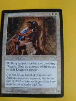 Rashida Scalebane. HP Mirage. Old Vintage. Magic the Gathering Card. - Image 2