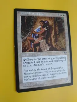 Rashida Scalebane. HP Mirage. Old Vintage. Magic the Gathering Card. - Image 3