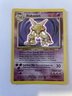 Alakazam Holo Rare 1/102 Base Set WOTC 1999 Pokemon Card HP - Image 1