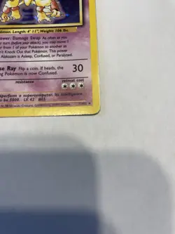 Alakazam Holo Rare 1/102 Base Set WOTC 1999 Pokemon Card HP - Image 3