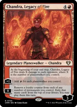 CHANDRA LEGACY OF FIRE 735 Commander Masters MTG Magic NM - Image 1