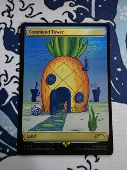 Foil Secret Lair Command Tower SpongeBob SquarePants - Magic the Gathering - MTG - Image 1