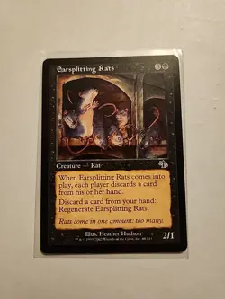 Earsplitting Rats - Judgment - MTG Magic - Common - Black Creature - Image 1