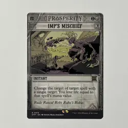 MTG - Imp's Mischief Outlaws of Thunder Junction: Breaking News Regular - NM - Image 1