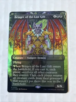 MTG Bringer of the Last Gift FOIL Borderless Lost Caverns of Ixalan LCI 0337 NM - Image 1